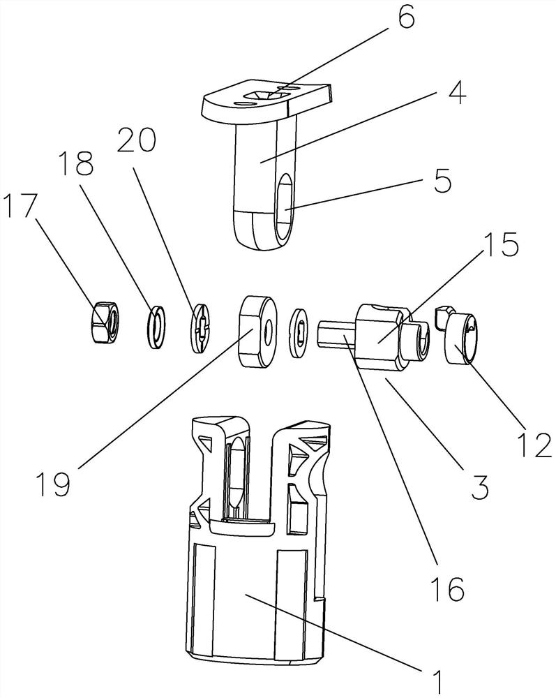 A rotating shaft structure and a rotating shaft threading method for desk lamps