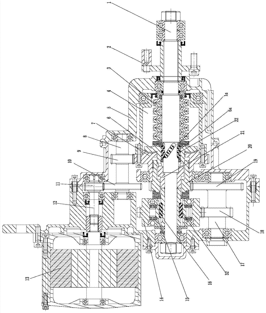 Electric motorcycle spiral arc friction transmission adaptive automatic variable speed drive assembly