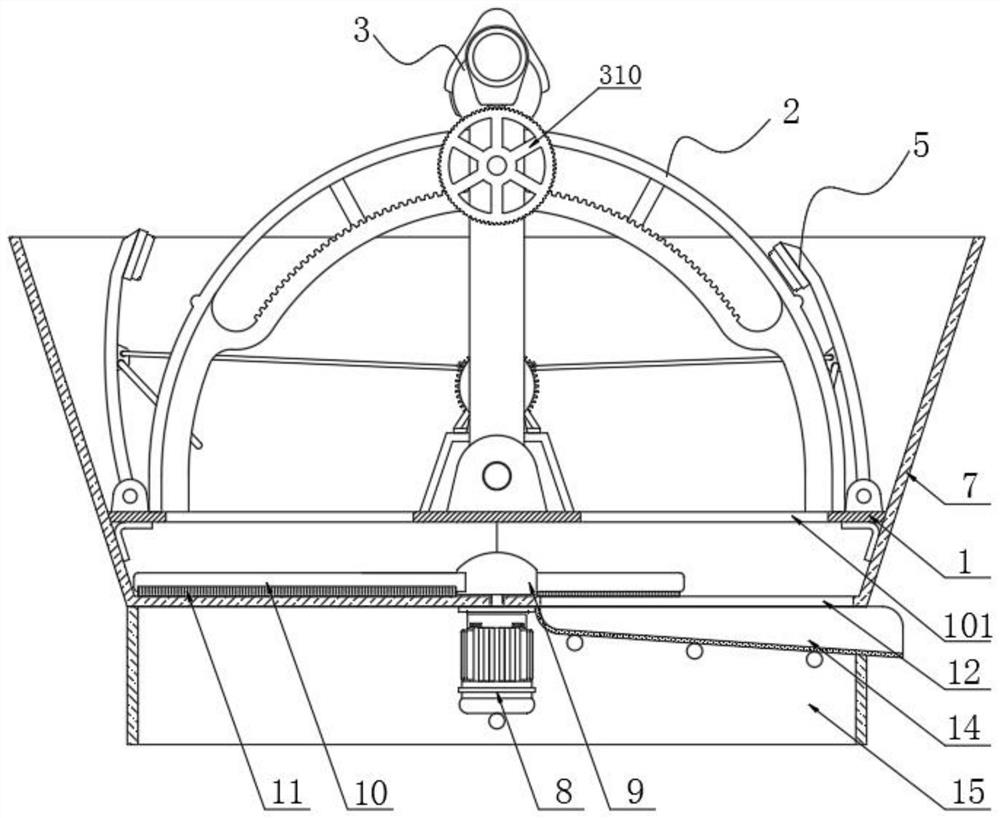 A peeling and decomposition manufacturing system and process based on waste car pvb interlayer film