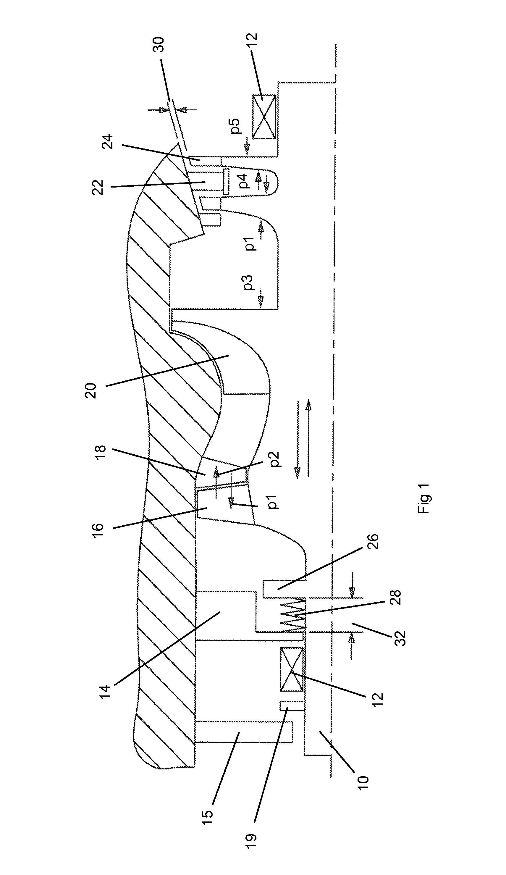 Rotor thrust balance activated tip clearance control system