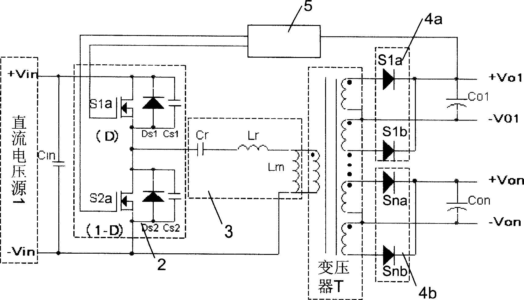 Multi-channel output DC-DC inverter