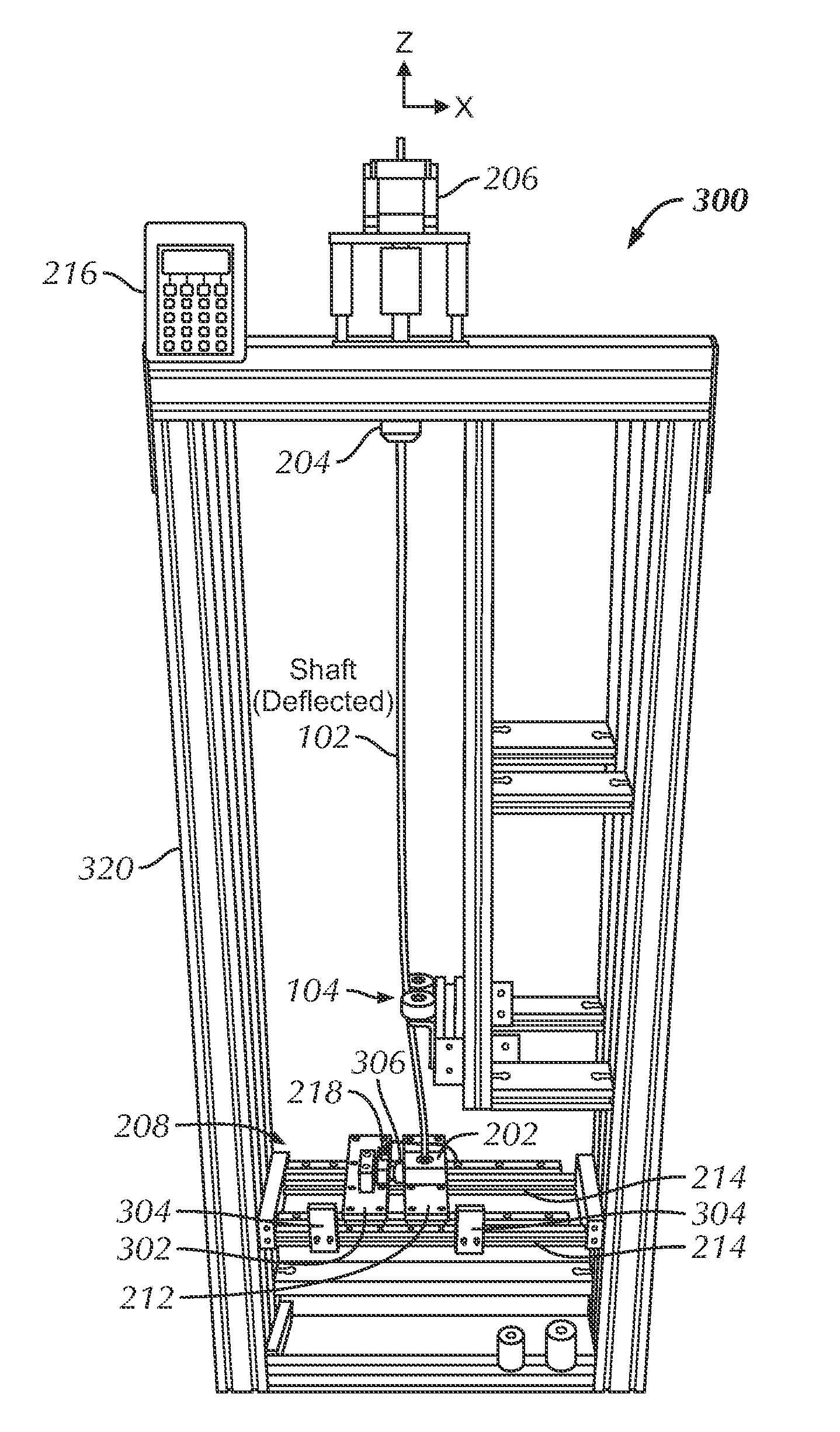 Method and Apparatus for Testing Shafts