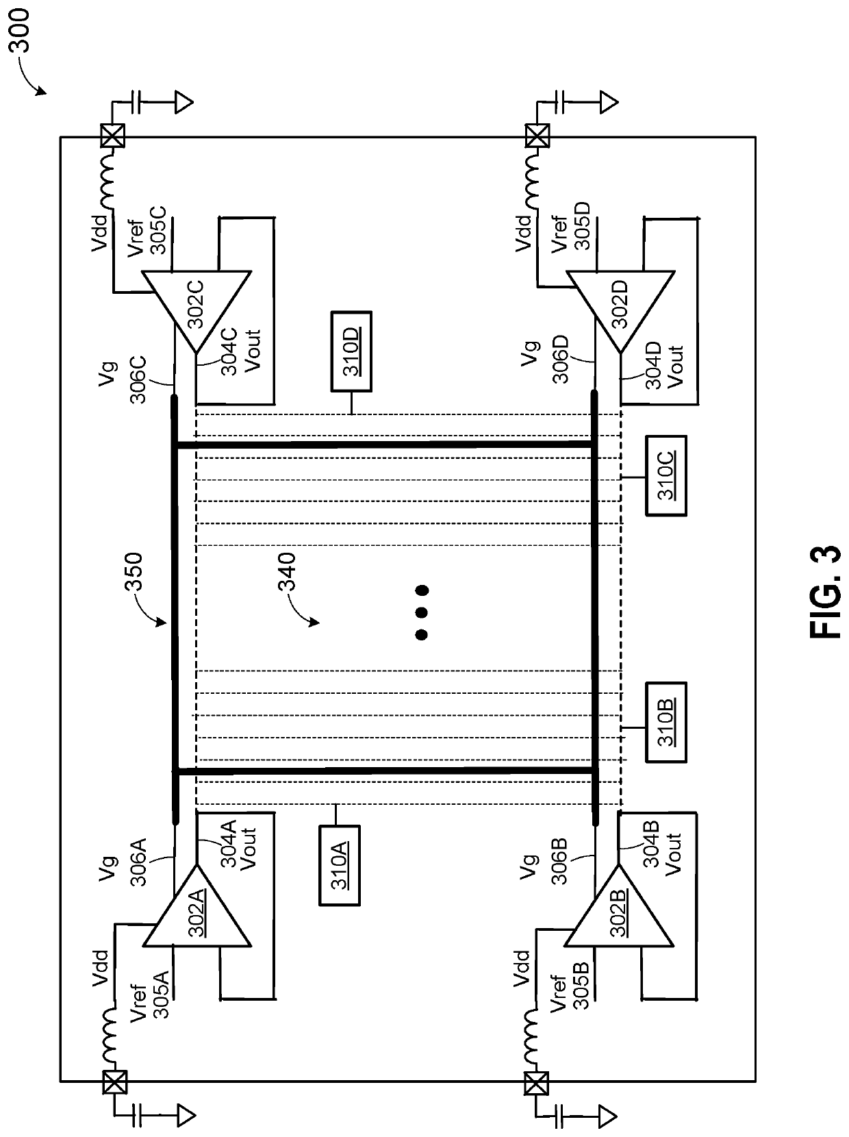 Distributed low-dropout voltage regulator (LDO) with uniform power delivery