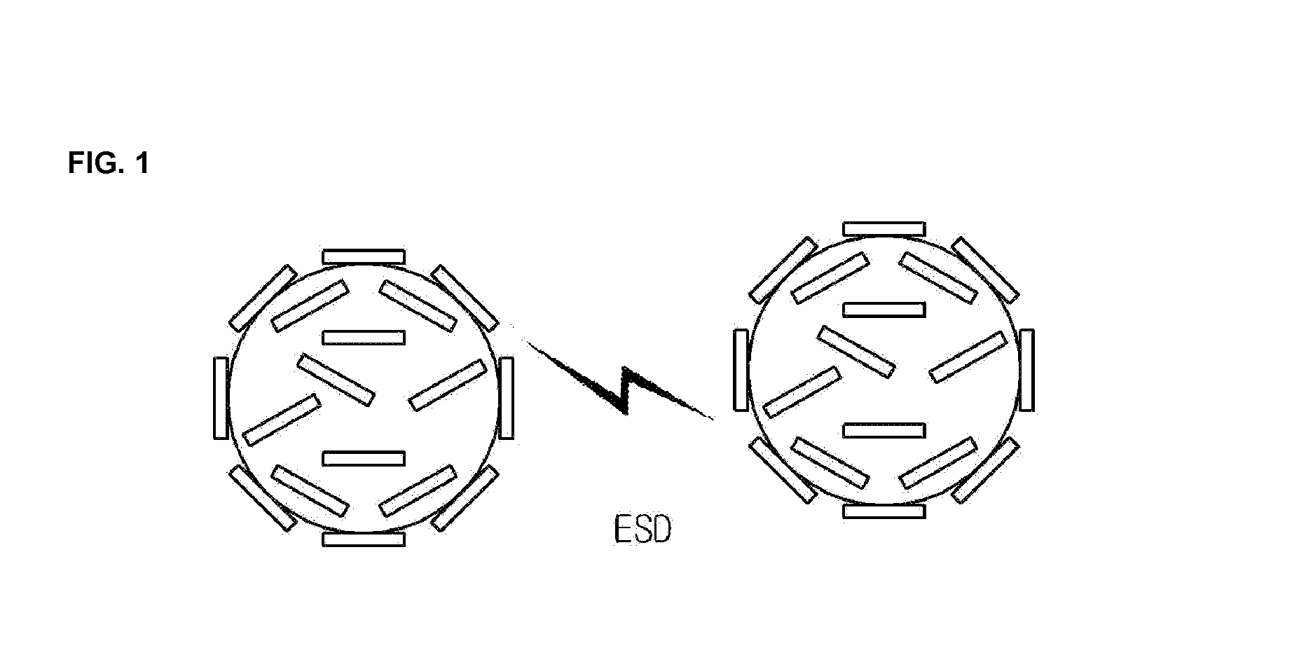 Particles with special structure for preventing electrostatic discharge and paste containing the same