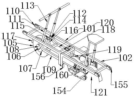 Frame structure traveling box type folding bicycle