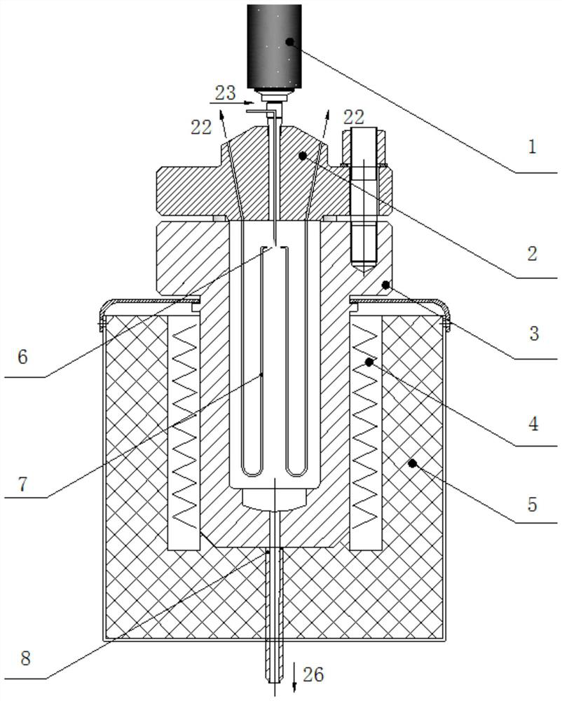 A supercritical hydrothermal synthesis reaction device coupled with online ultrasonic crushing technology and its hydrothermal synthesis method