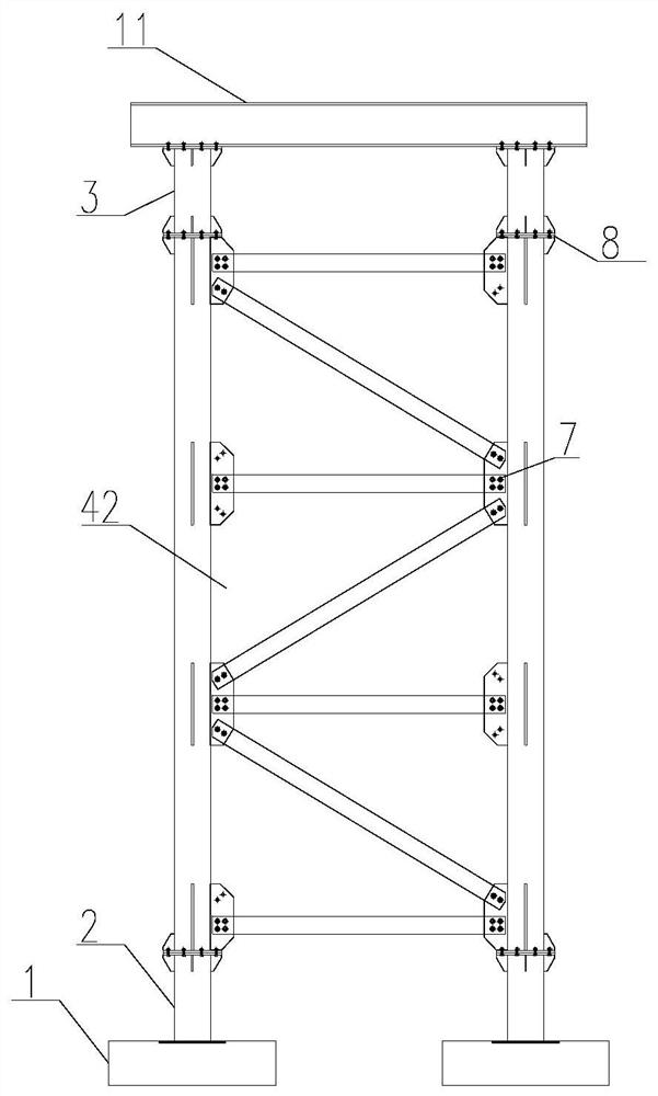 Fabricated support for bridge construction