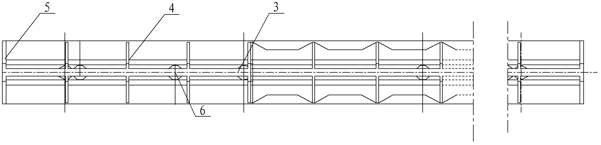 Longitudinal beam of combined wood-plastic pallet
