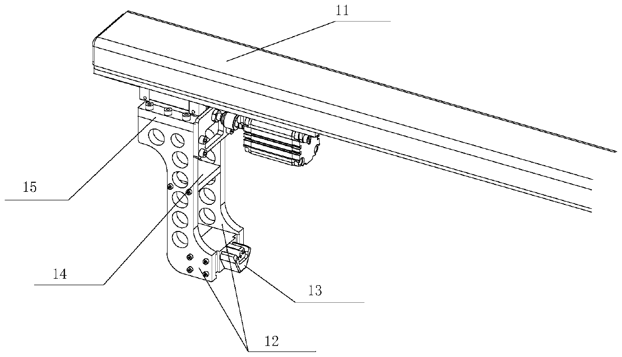 Cross beam-mounted whole string direction changing device and spinning cake string holding device
