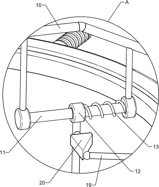 A water pipe cutting device for damaged wall corners