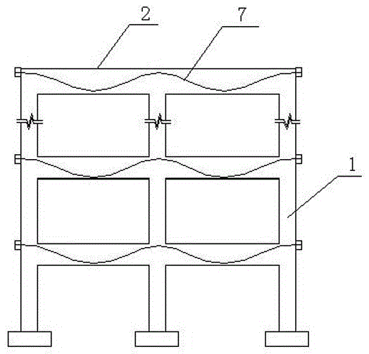 Composite column composite beam frame with built-in tube high-strength concrete core column and its construction method