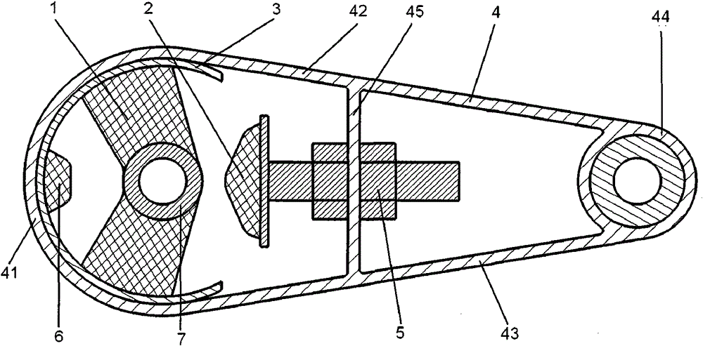 Anti-torque pull rod used during development process