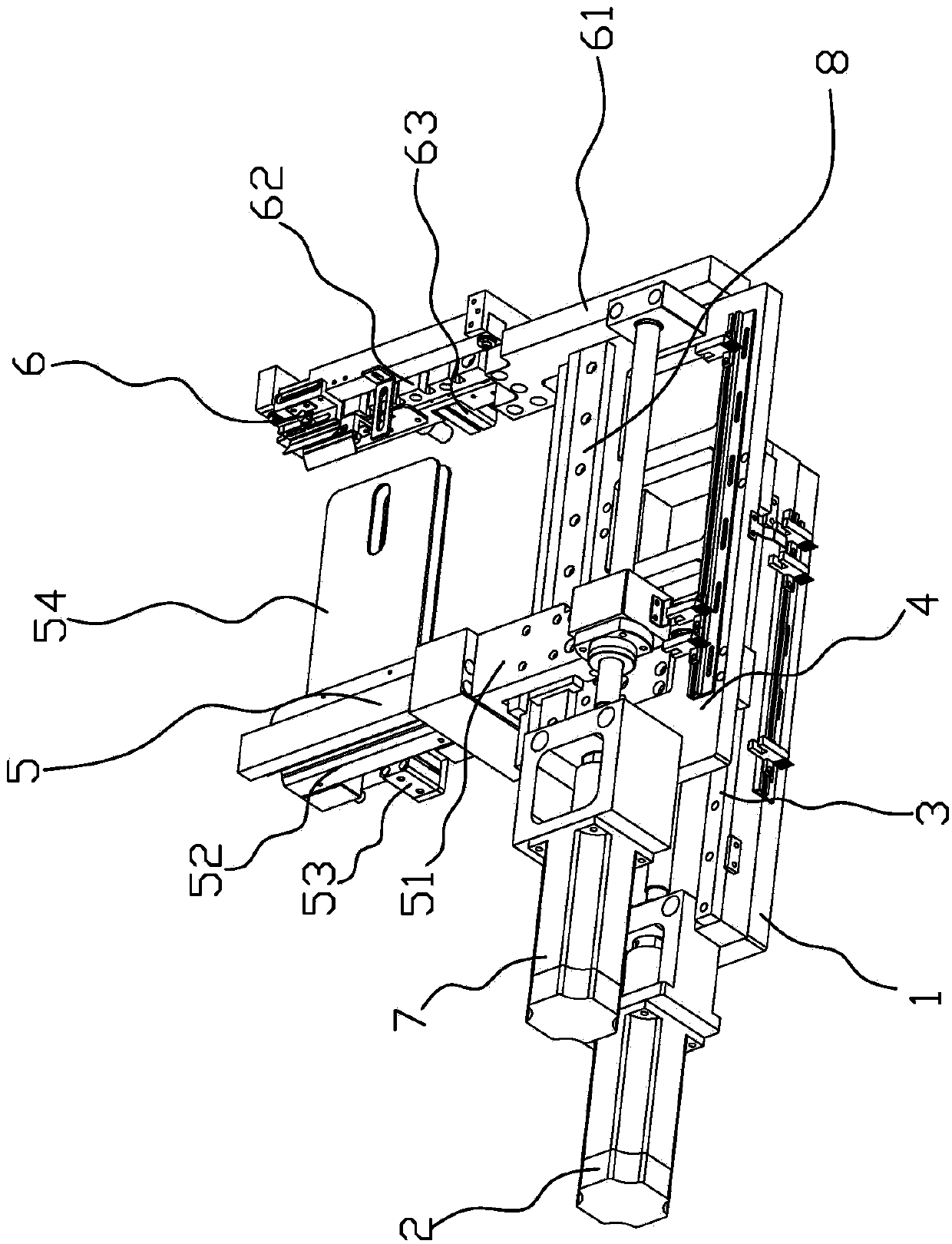 Pole piece movement clipping method and assembly of lithium battery cell processing equipment