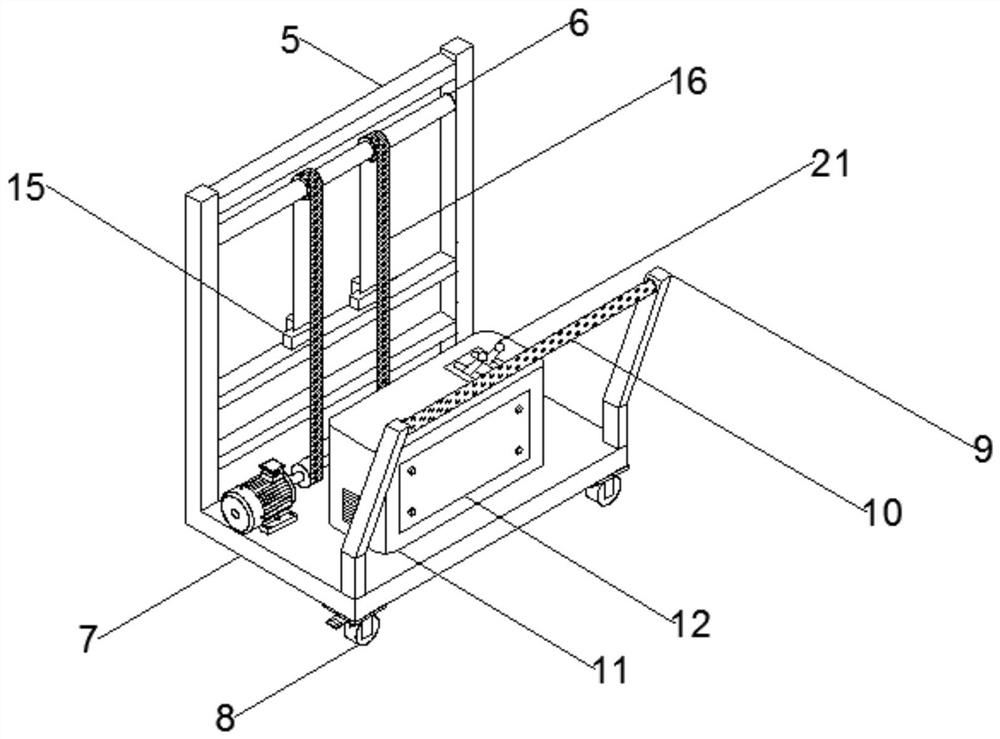 Lifting material carrying device