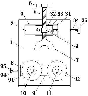 Creasing device for machining of audio cable