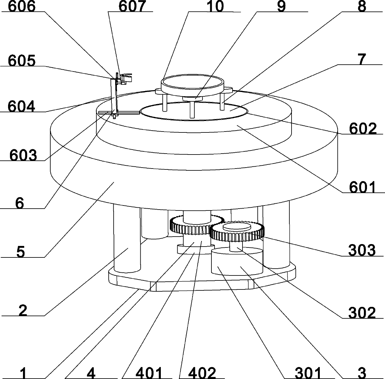 Moving mechanism of soft-belt-free slewing bearing intermediate frequency quenching inductor