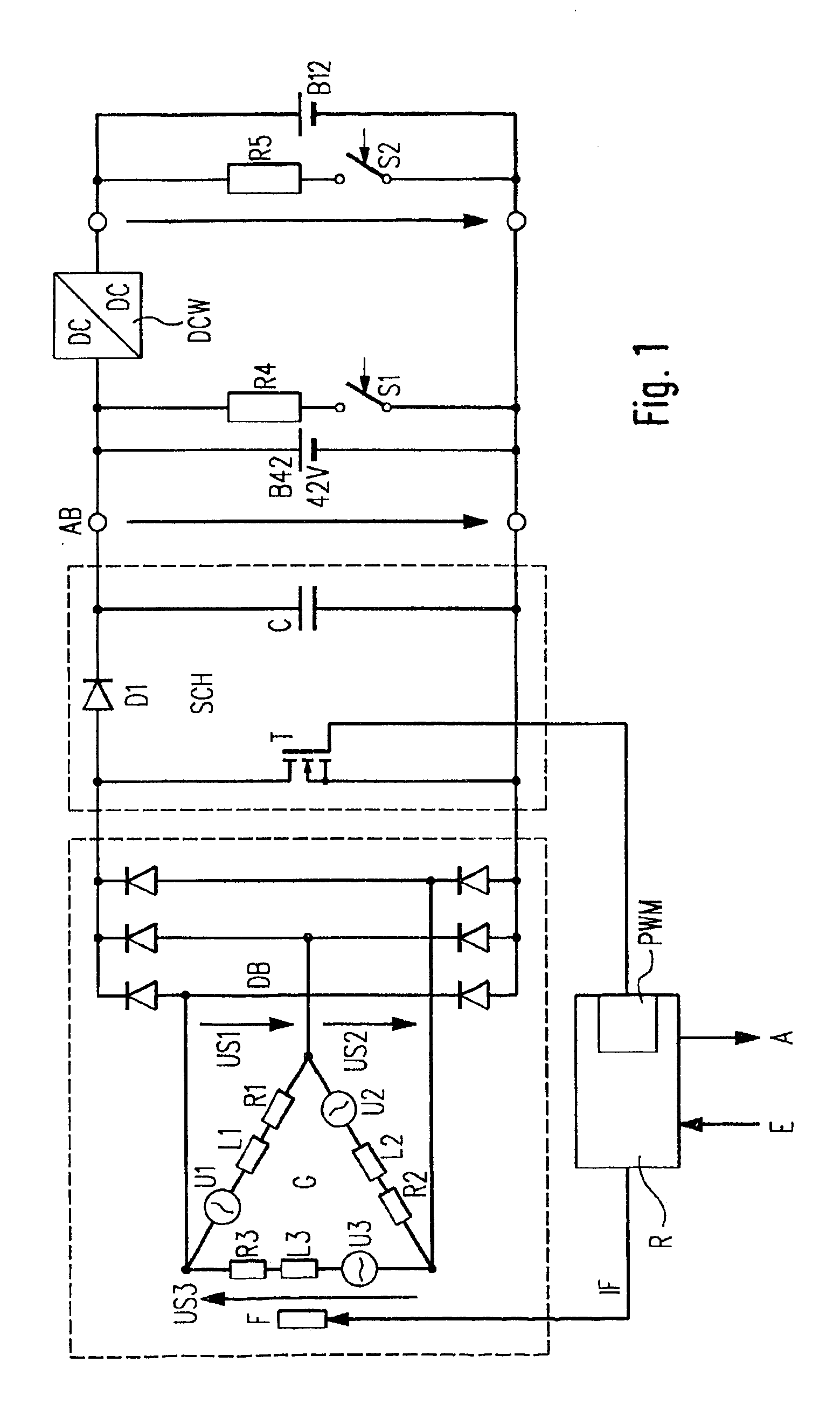 Device and method for controlling a generator