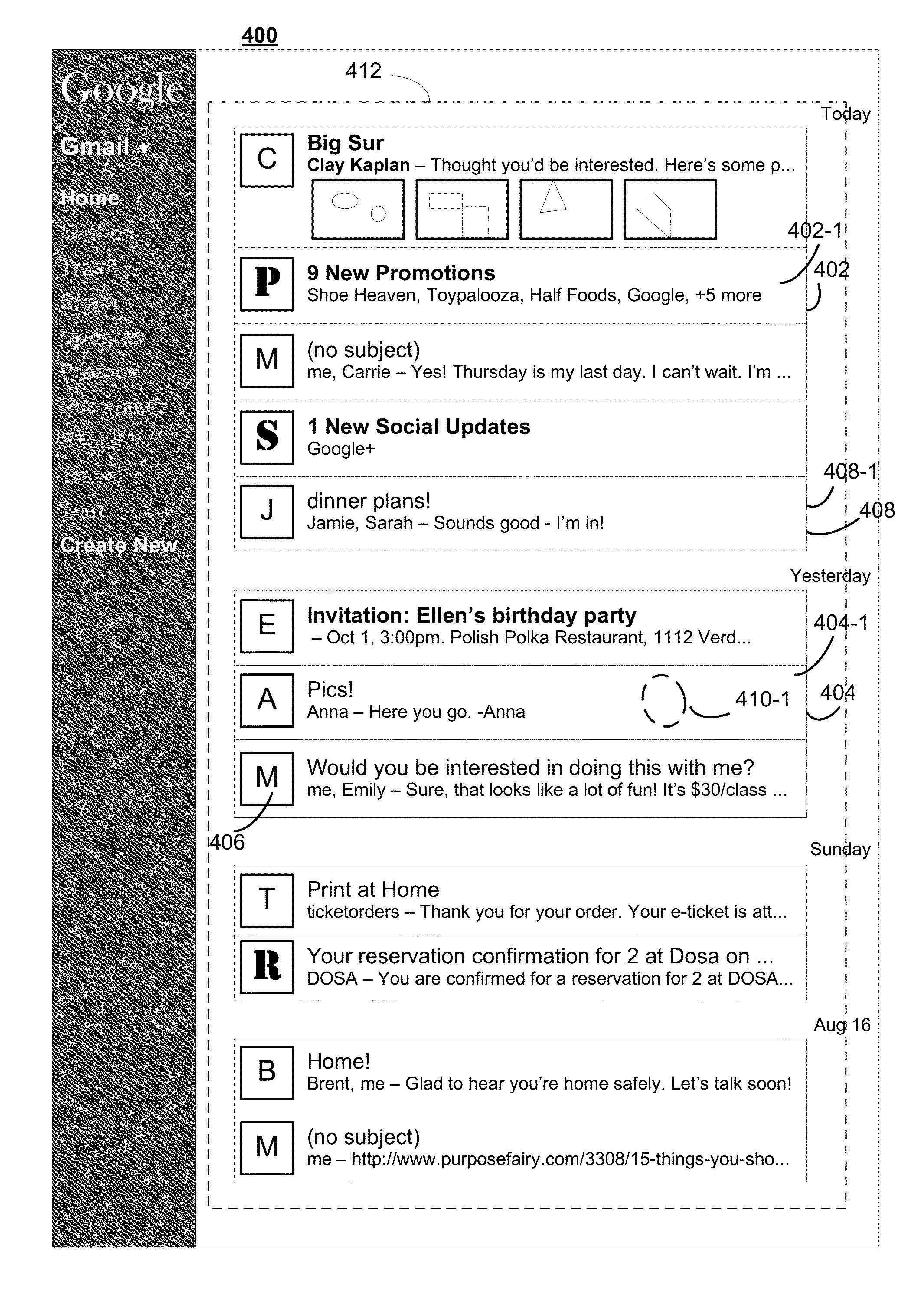 Systems and methods for displaying electronic messages