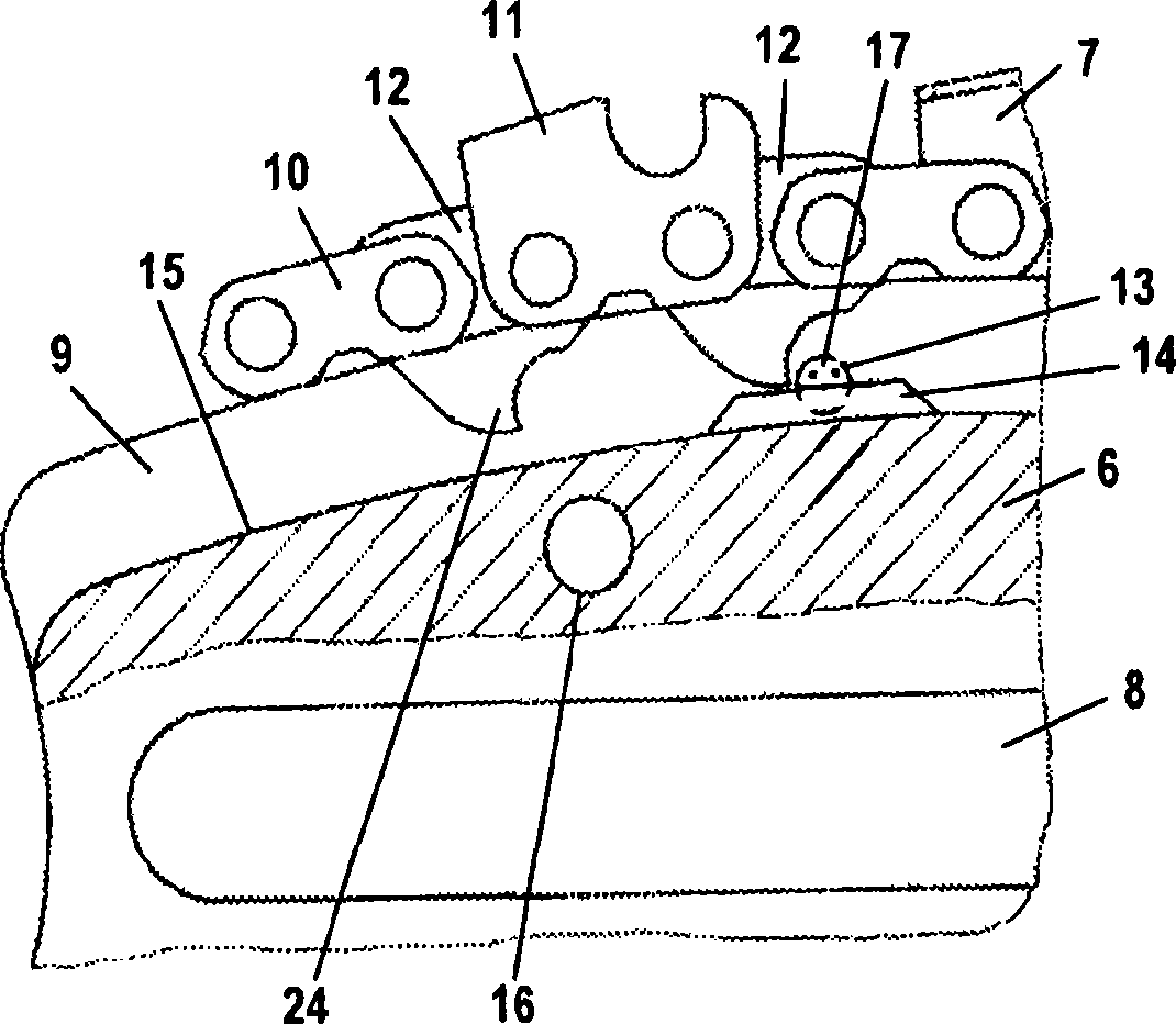 Guide bar arrangement