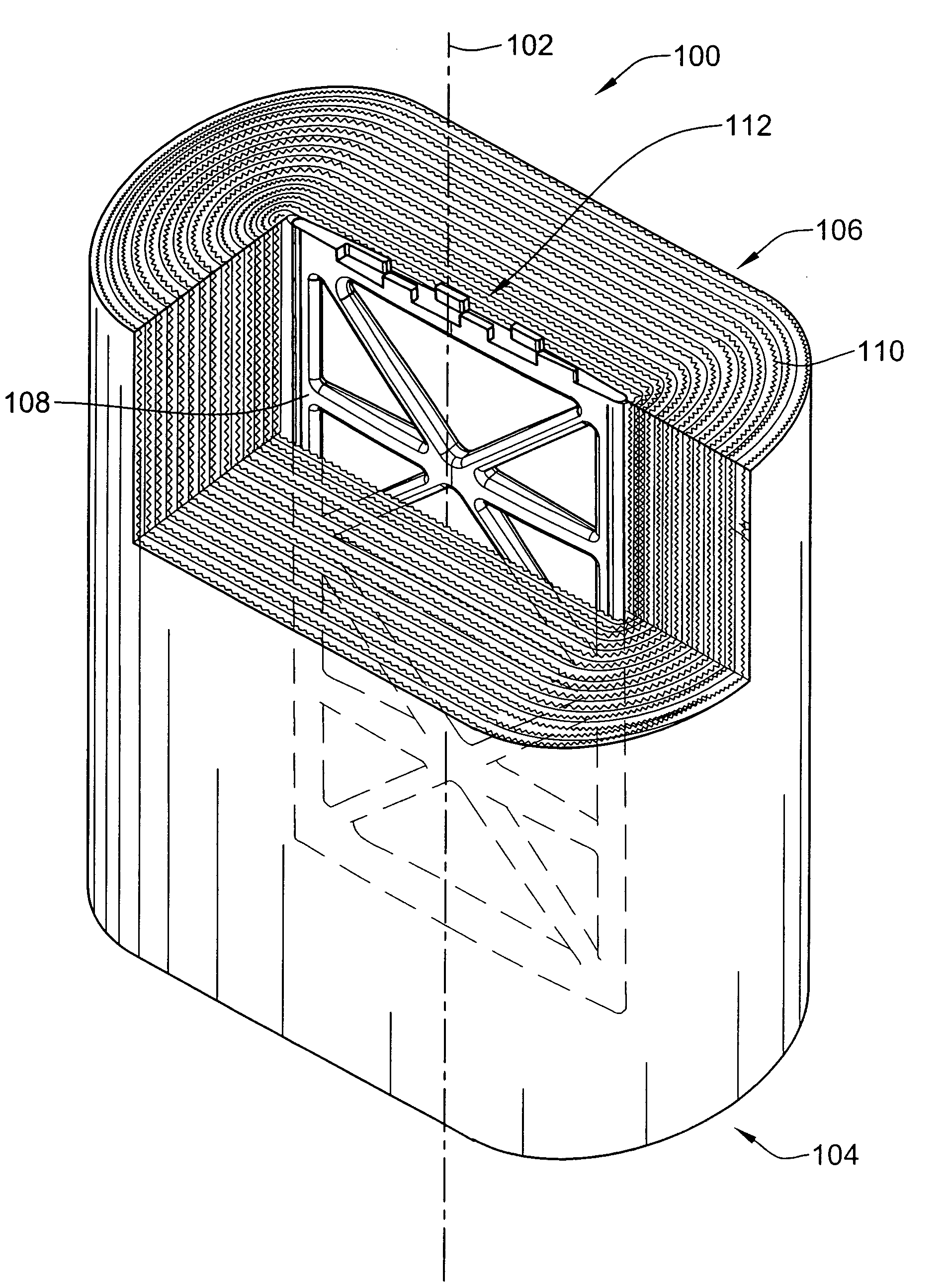 Fluid filter apparatus having filter media wound about a winding frame
