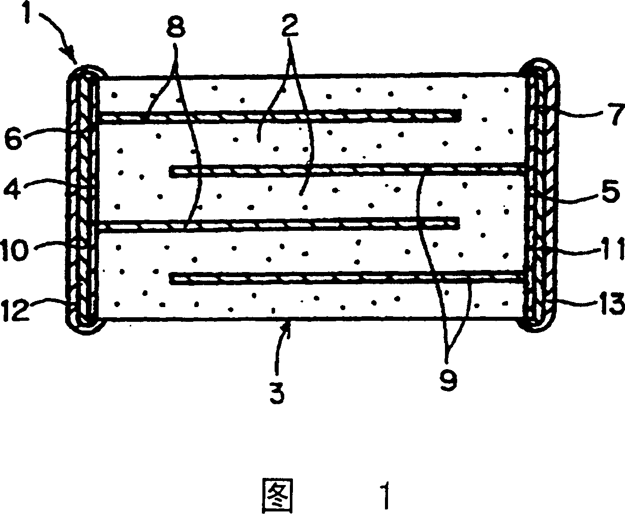 One-chip ceramic electronic parts and mfg. method thereof