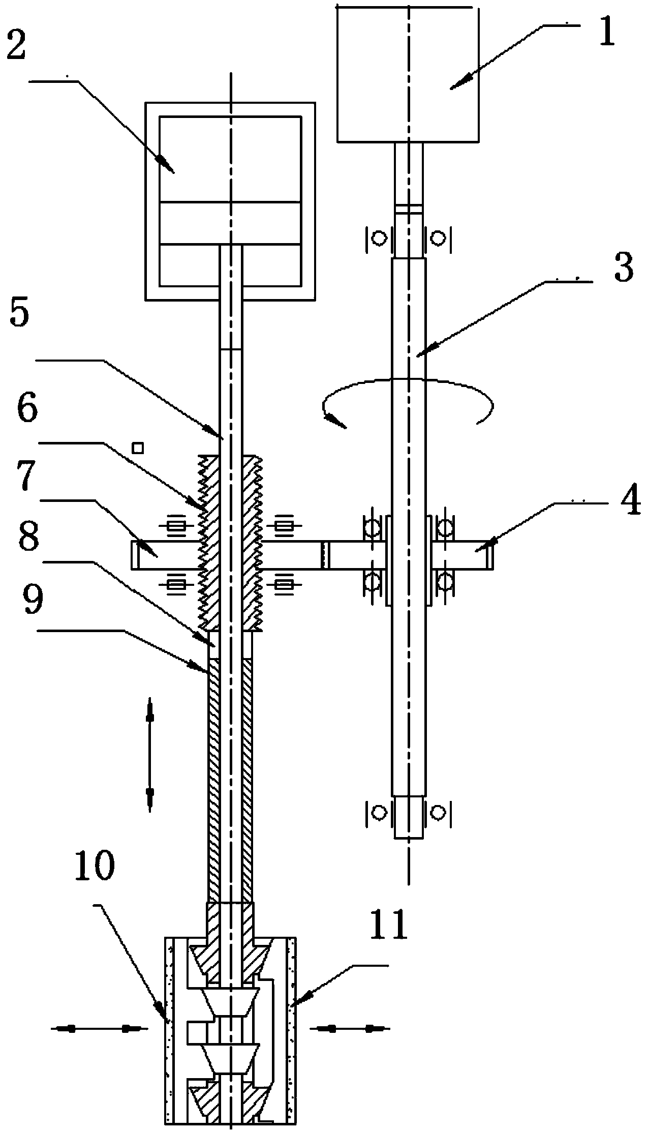 Double feeding system of numerical control honing machine