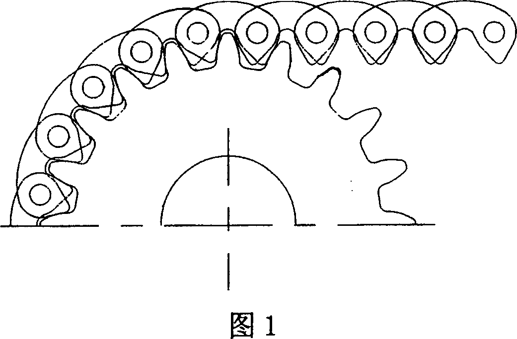 Unequal pitch high speed transmission gear chain and chain wheel