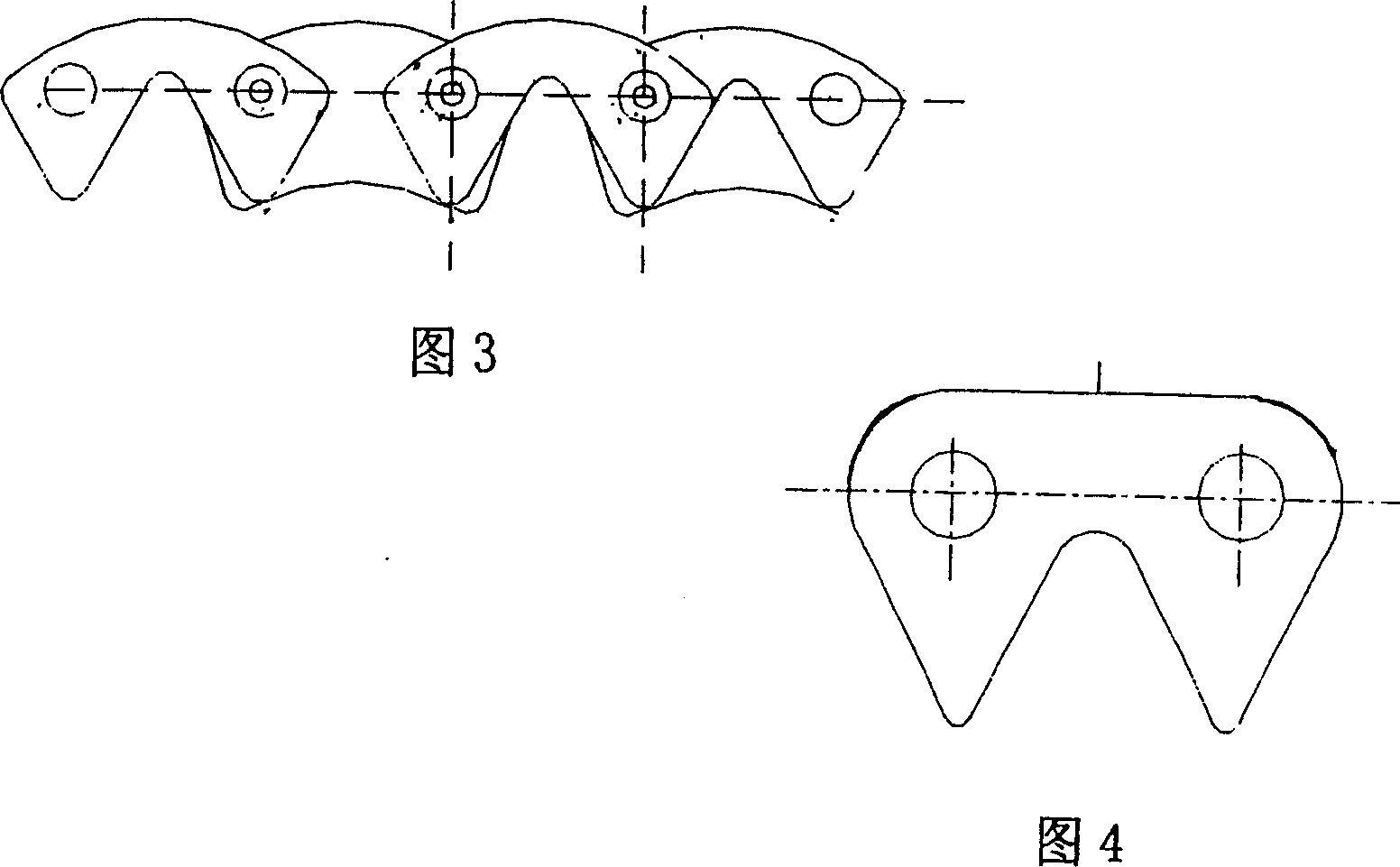 Unequal pitch high speed transmission gear chain and chain wheel