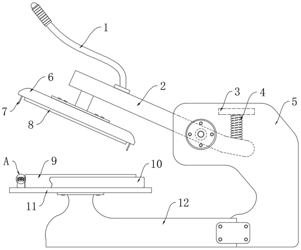 Constant-pressure stable heat transfer printing method of manual heat transfer printing machine for flexible material