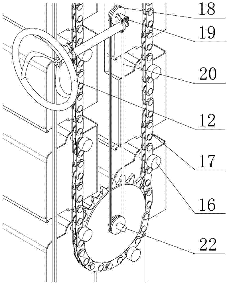 A lifting bookcase