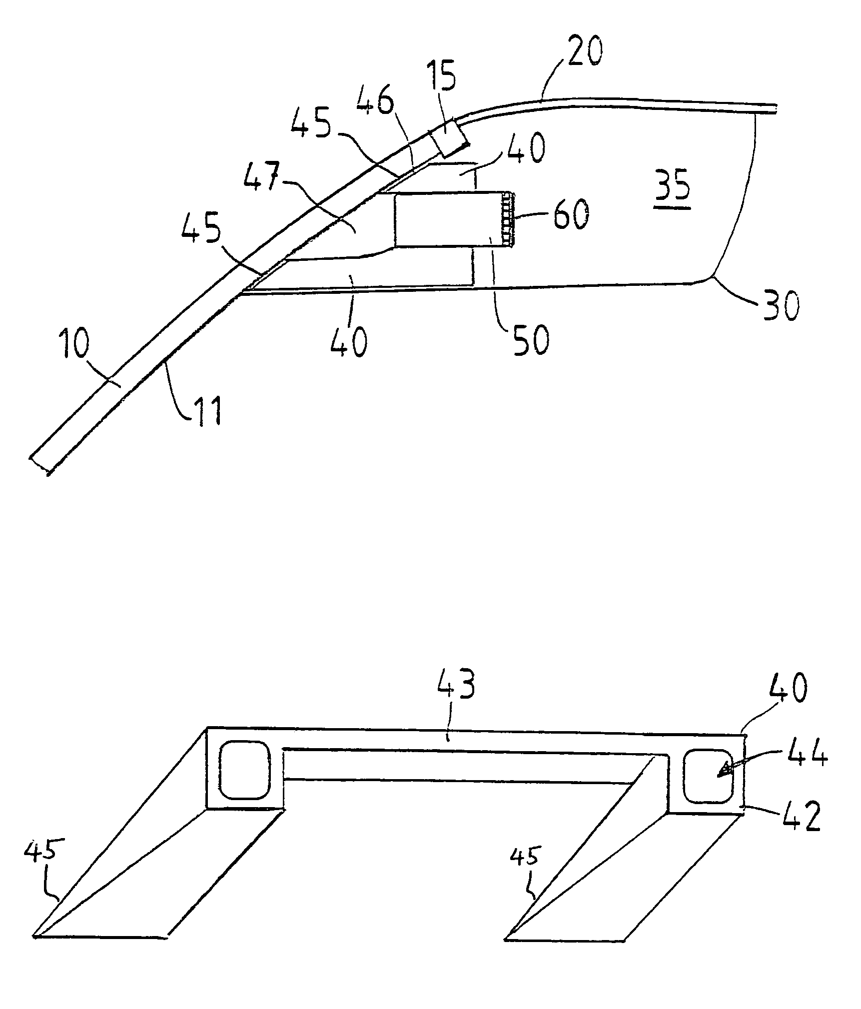 Stereo camera arrangement in a motor vehicle