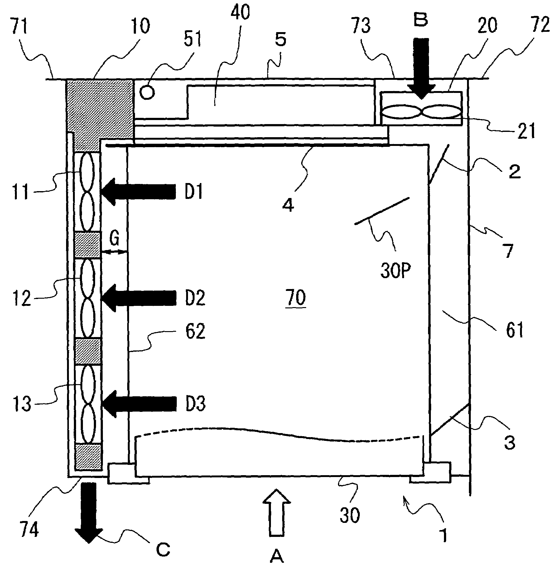 Communication device, cooling fan unit, and operation control method for the cooling fan unit