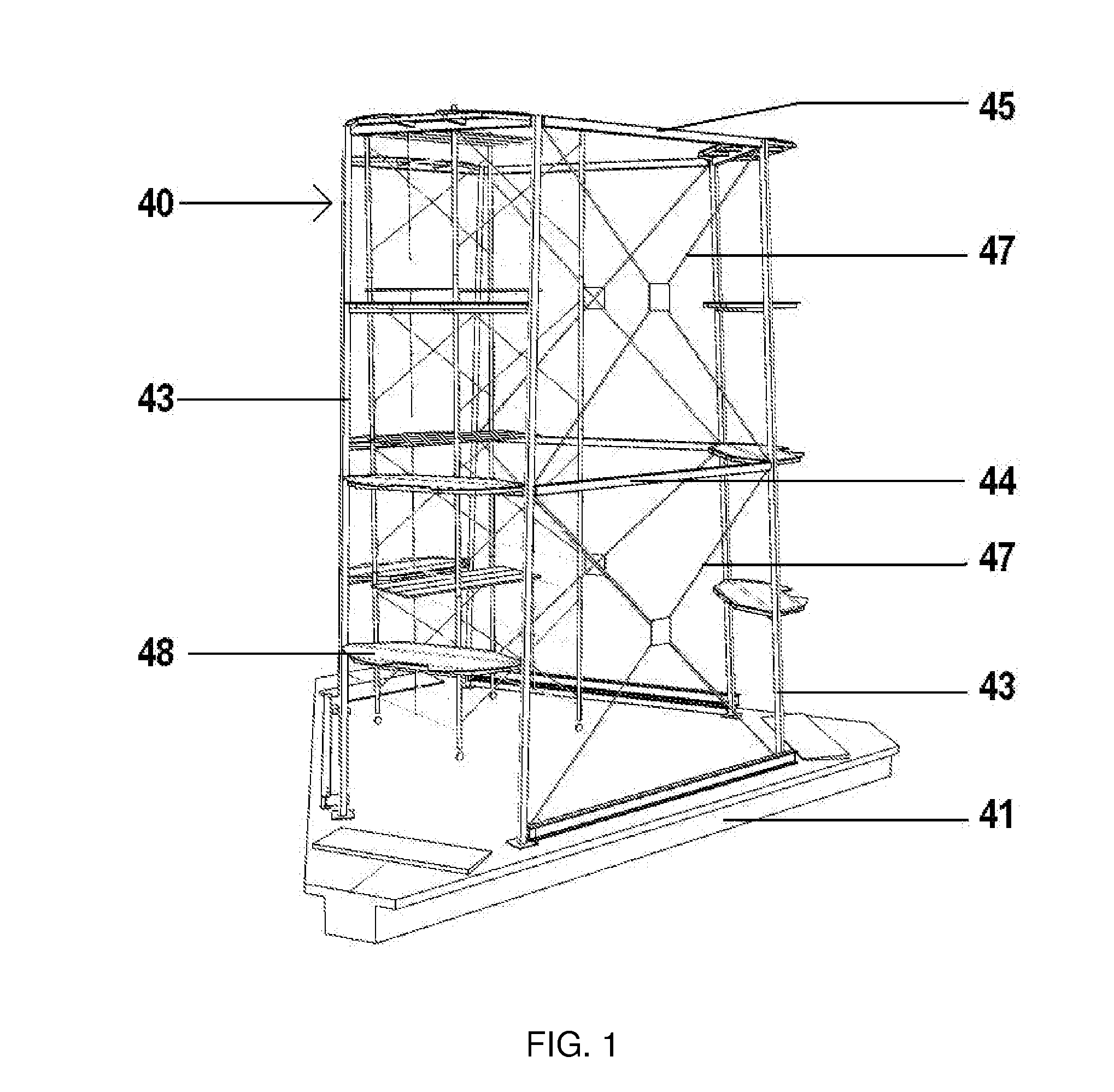Method for mounting in sections an annular tower for wind power generator, heliostatic power generator or chimney composed from three concrete segments or more