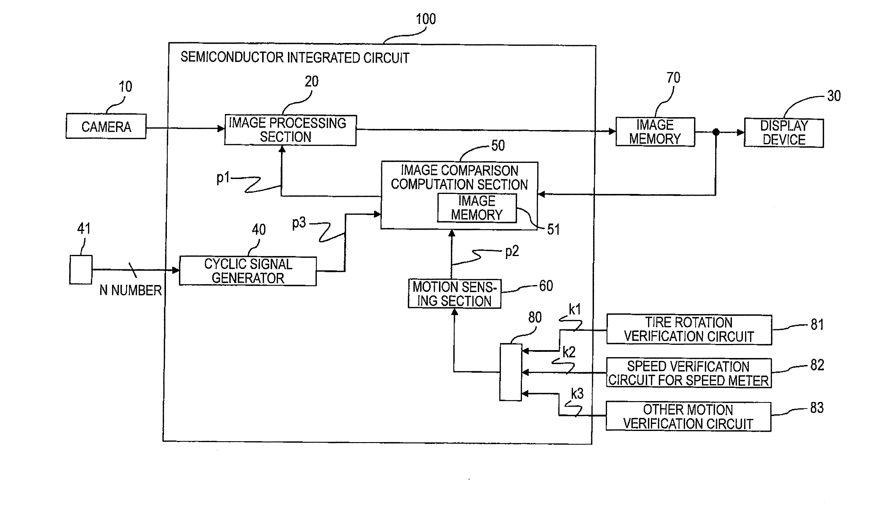 Monitoring system, method for controlling the same, and semiconductor integrated circuit for the same