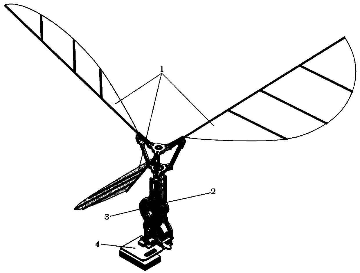 Driving mechanism for flapping rotor aircraft