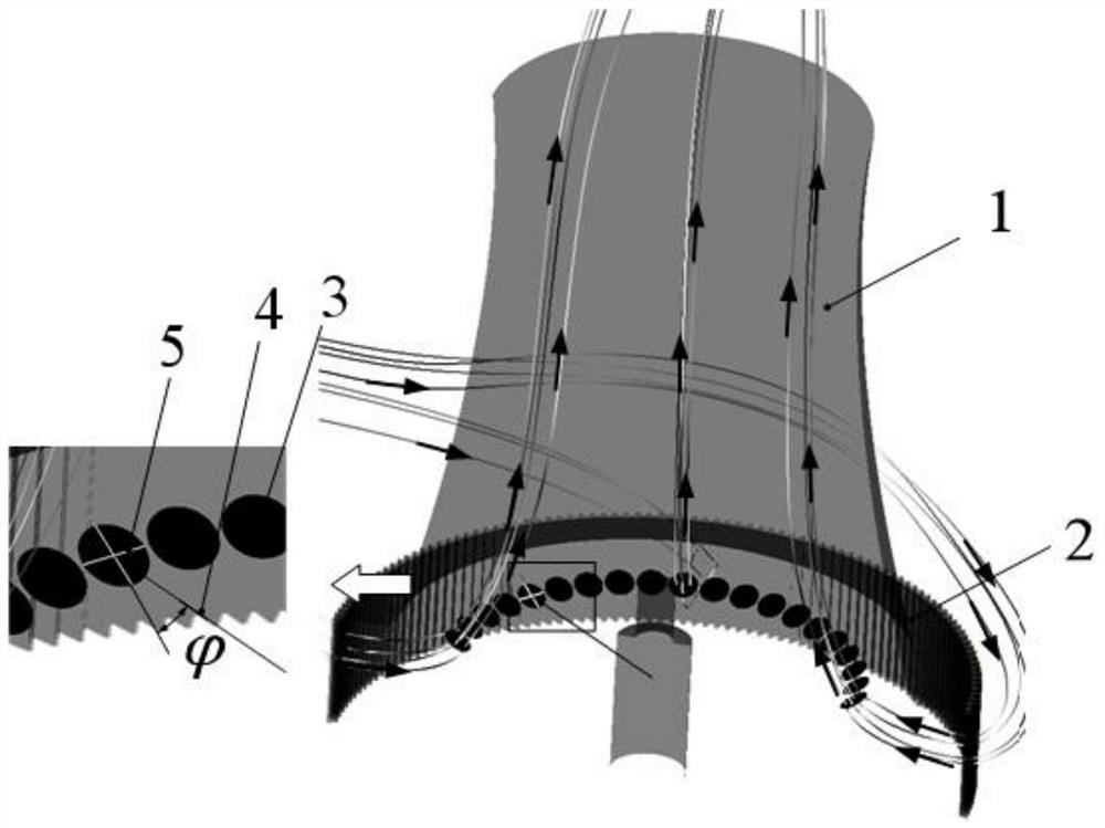 Self-adaptive adjustment method for inclination angle of fan in indirect air cooling tower