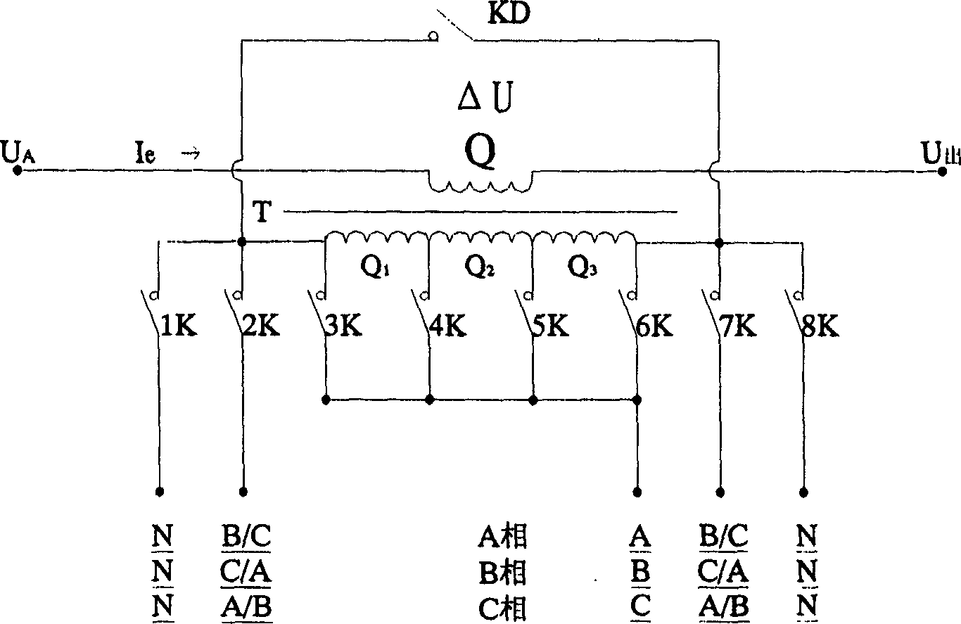 Three phase voltage-stabilizing controller and its control method