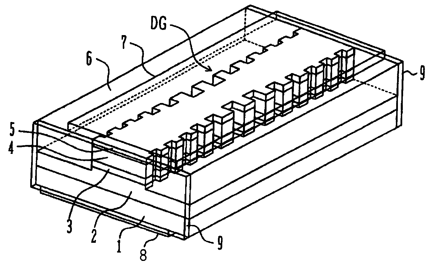 Optical semiconductor device having diffraction grating
