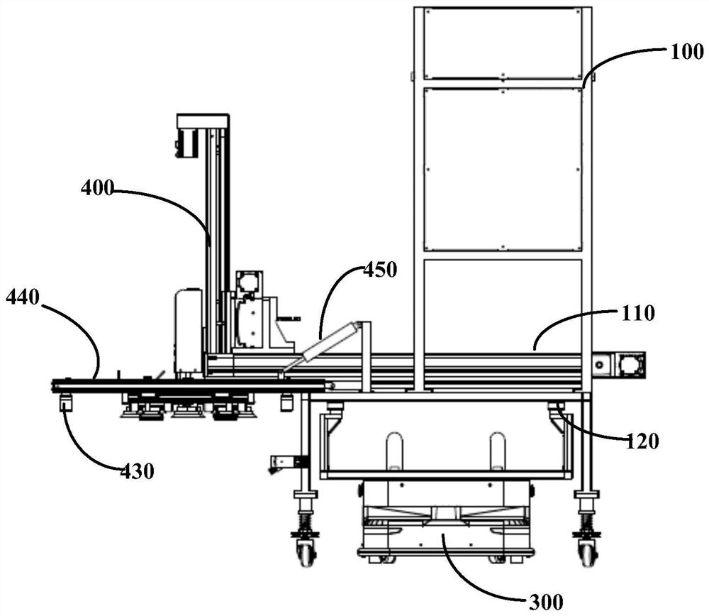 A brick laying sub-machine and the connection method of the sub-machine frame and the brick conveying machine