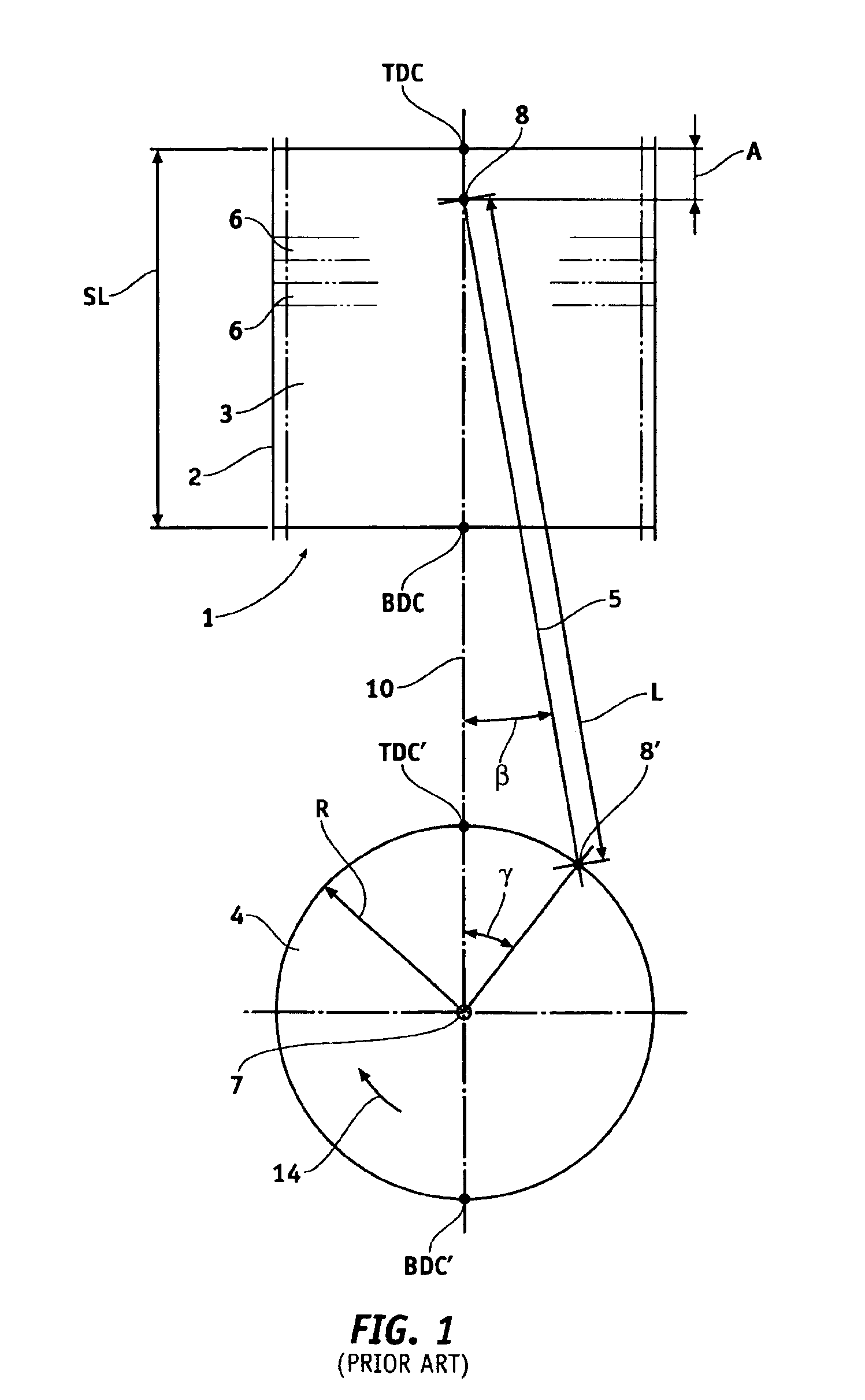 Device for converting a linear movement into a rotary movement