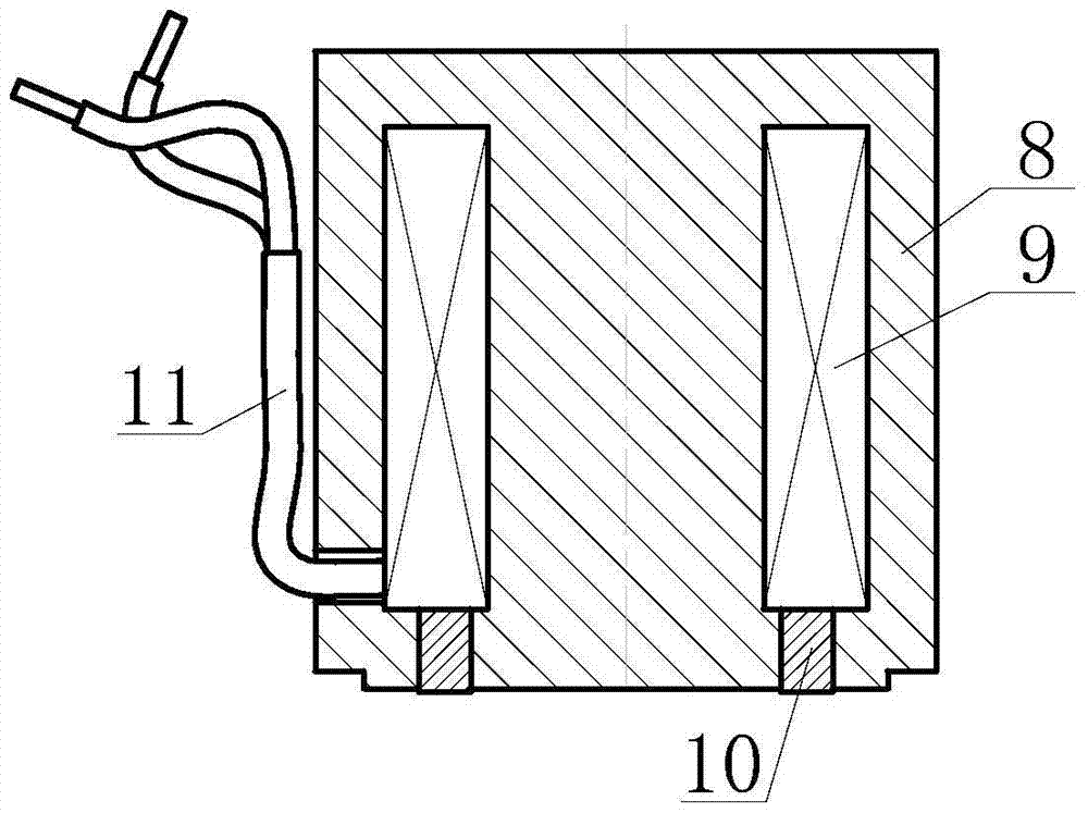 Single-coil, single-suction cup, multi-channel parallel direct-acting, multi-component solenoid valve