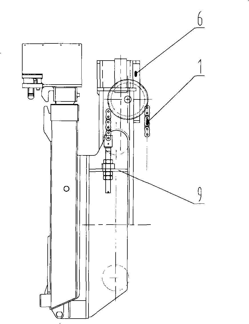 Piling machine elevating chain monitoring apparatus and piling machine using the apparatus