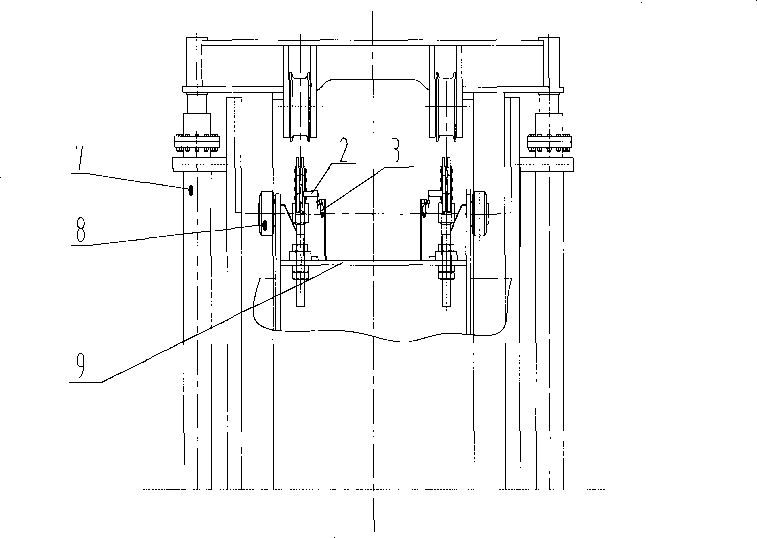 Piling machine elevating chain monitoring apparatus and piling machine using the apparatus