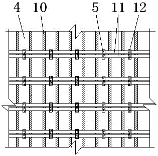 Construction method and template structure of ultra-thin steel truss inclined wall