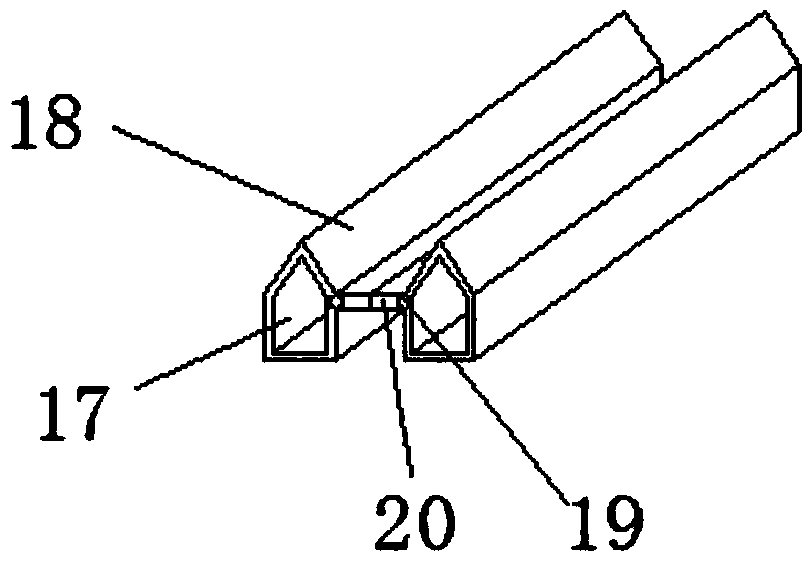 Plastic film stretching and dust removing device