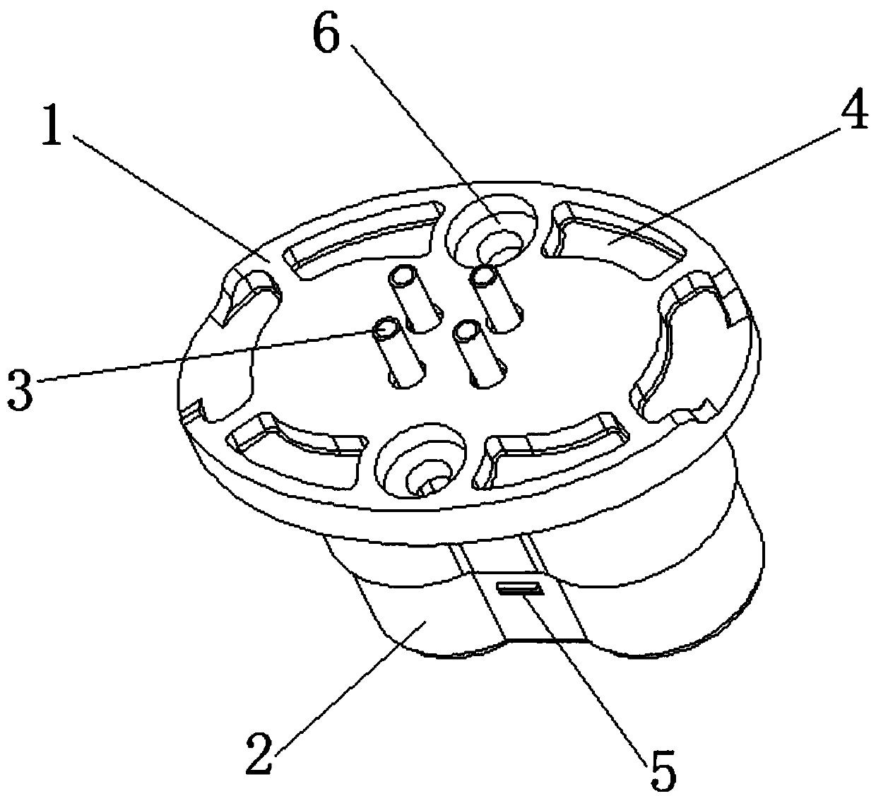 Separated type aluminum plastic lamp holder