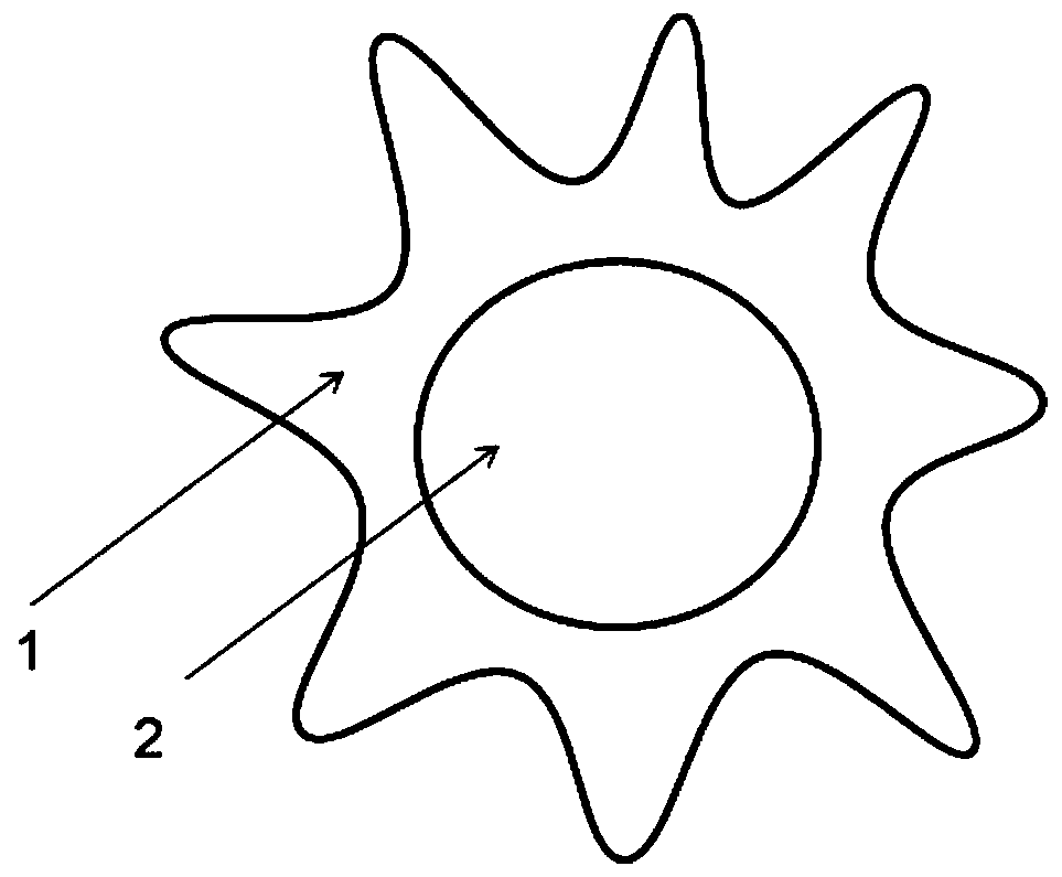 Preparation method of hollow fiber solid oxide fuel cell with petal-shaped cross section