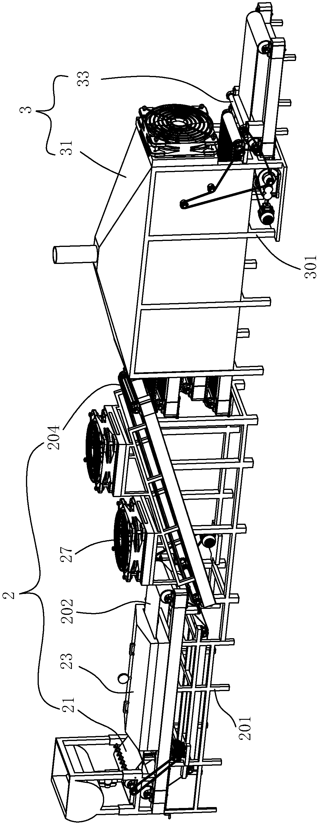 Pasting, steaming and cutting all-in-one machine for producing sheet jelly