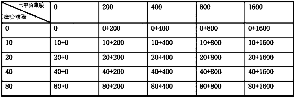 Weeding composition containing dimethenamid and thifensulfuron methyl