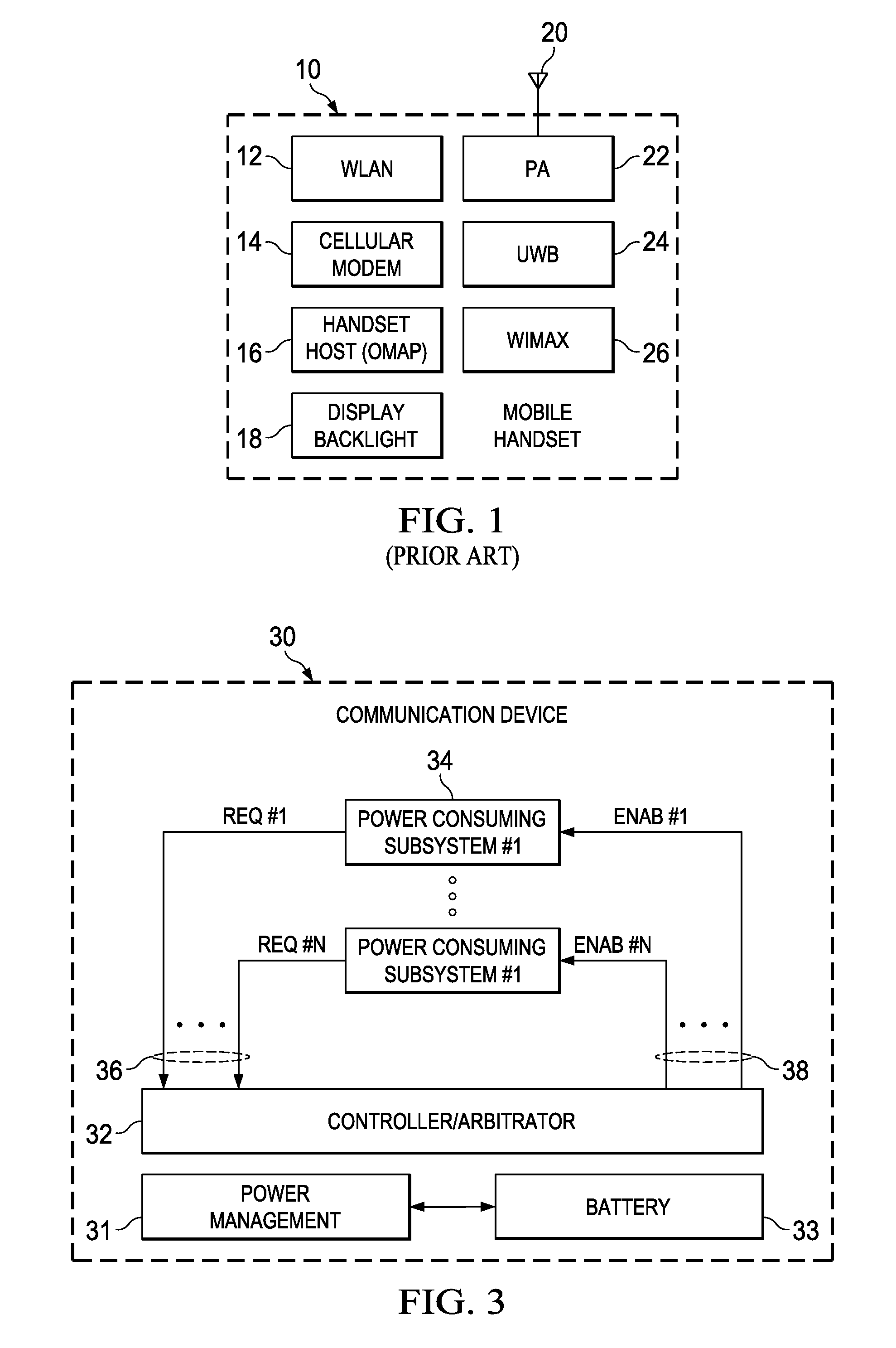 Apparatus for and method of managing peak current consumption of multiple subsystems in a mobile handset